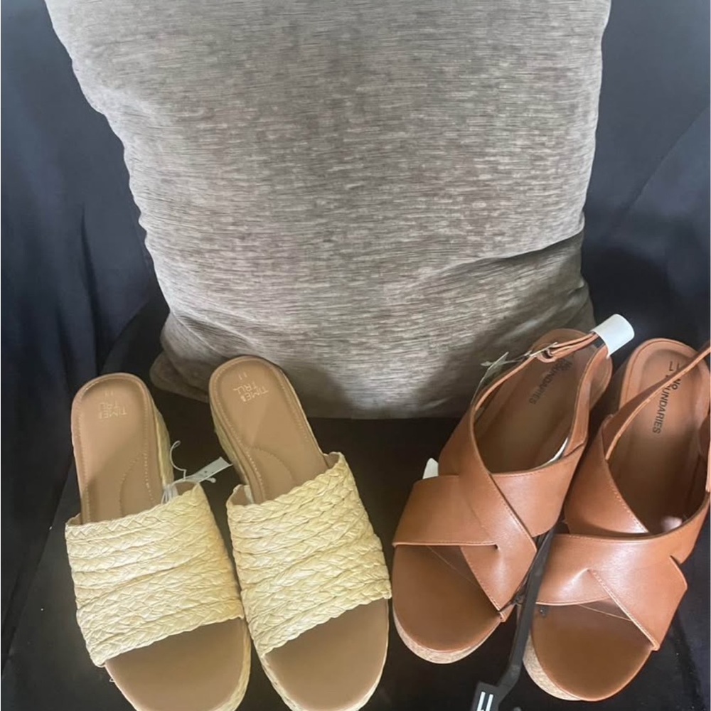 Woven Slide Sandals and Slingback